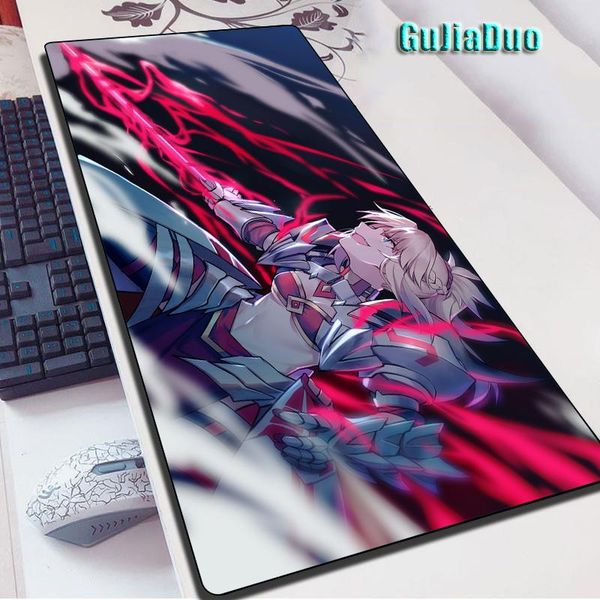 

mouse pads & wrist rests gujiaduo handsome lady knight large pad lapkeyboard xxl non-slip cartoon table desk mat gaming room accessories