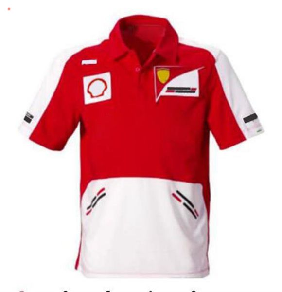 

summer f1 formula one racing suit polo shirt men's polyester quick-drying motorcycle riding suit lapel t-shirt can be customized large