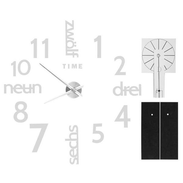 

wall clocks household decorative clock mirror surface sticker kitchen living room decal