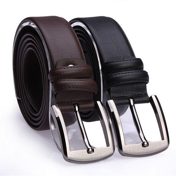 

belts zpxhyhde vaca de cuero genuino lujo correa hombre cinturones para hombres nuevos moda camisa classice vintage pin hebilla, Black;brown