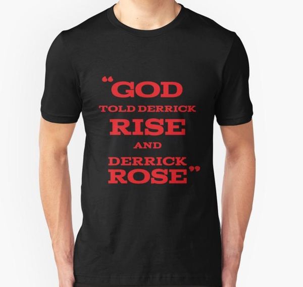 

men's t-shirts men short sleeve tshirt derrick rose god told to rise t shirt women t-shirt, White;black