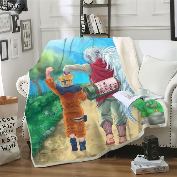 

cloocl blankets japan anime naruto jiraiya 3d print harajuku air conditioning blanket sofa teens bedding throw plush quilt