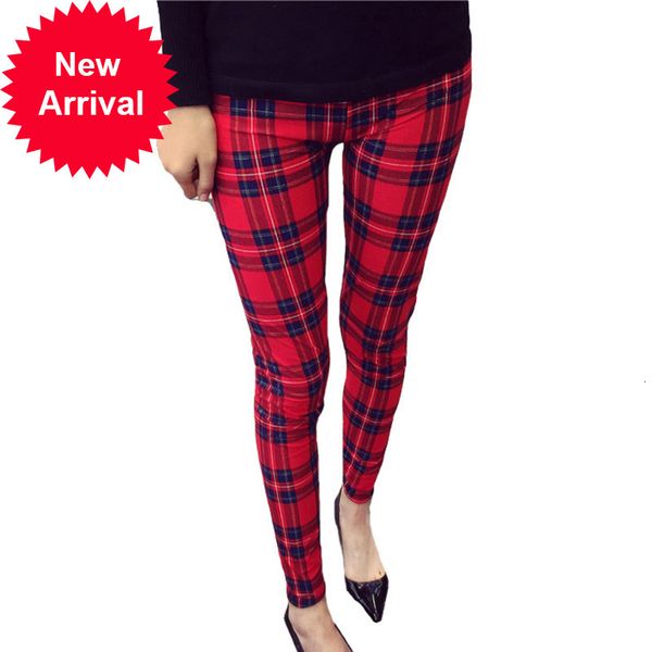 

cuhakci women fashion plaid printing legging leggings fitness leggins grid floral stripe trouser high waist pants, Black