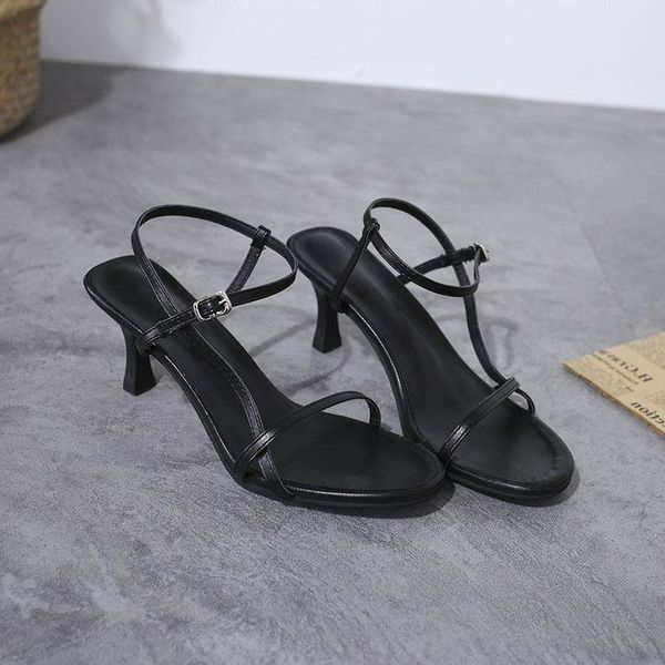 

roman female sandal sandals comfort shoes for women 2021 women's high heels buckle strap med ladies gladiator sandals women, Black