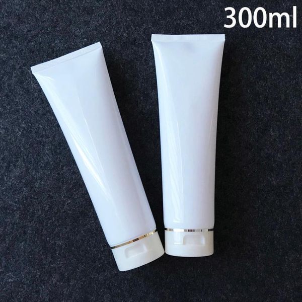 

storage bottles & jars 300g white plastic cream soft bottle 300ml facial cleanser lotion tube shampoo squeeze container el supply