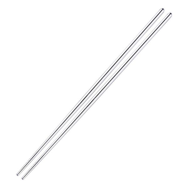 

chopsticks 2 pair of stainless steel extra long 14 inch pot cooking frying noodle (silver)