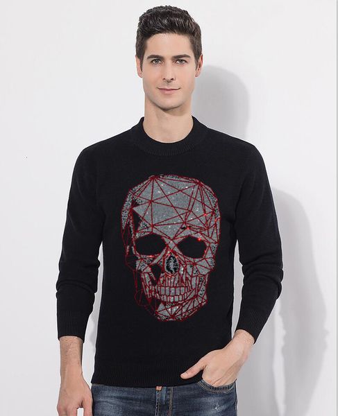 

2021 new mens cotton diamond stone sweater stretch jumper  l xl 2xl sf09, White;black