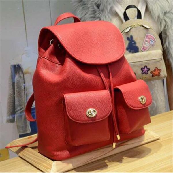 

new leather schoolbag men's and women's student backpack backpack