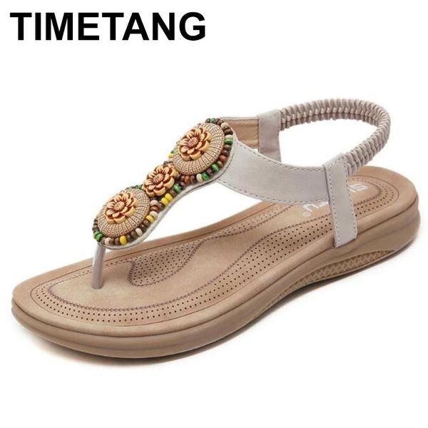 

sandals timetangsandals women shoes fashion rhinestone flat ladies elastic band summer female sandalias mujer, Black