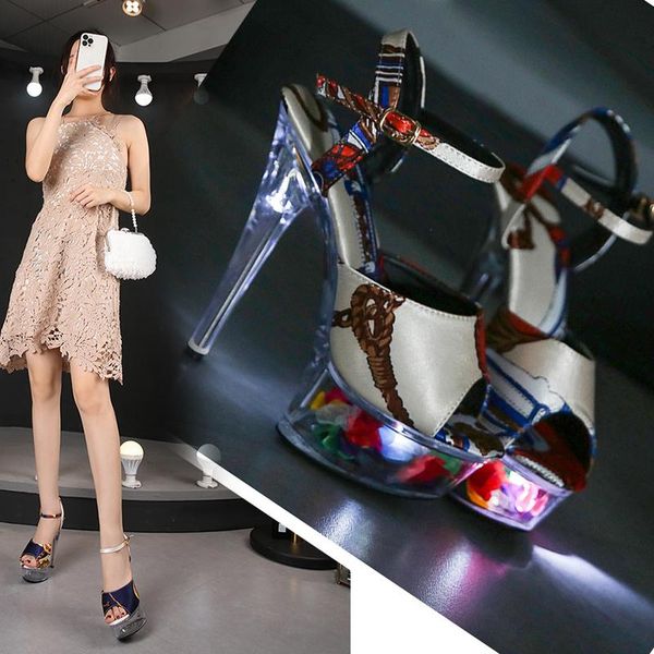 

sandals nightclub plus size female model fish mouth catwalk transparent pole dance high heels stiletto hate sky, Black