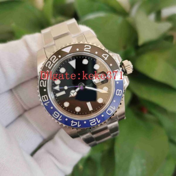 

elling bp factory watches 40mm batman 116710 116710blbr stainless 316l black blue ceramic cal.2813 movement automatic mens watch men wristwa, Slivery;brown