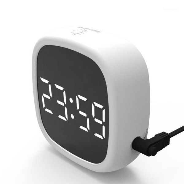 

desk & table clocks led digital travel snooze alarm clock dimming touch magnet electronic big screen silicone voice control1