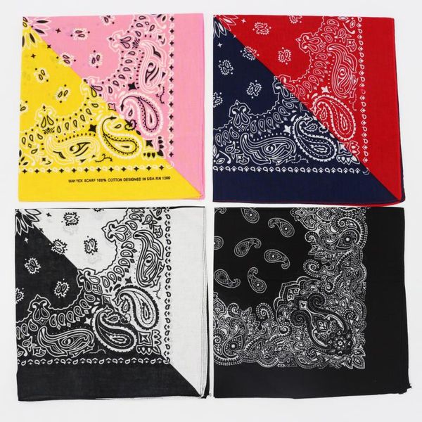 

scarves printed paisley bandana men fashion head scarf women headwear hiphop headband, Blue;gray
