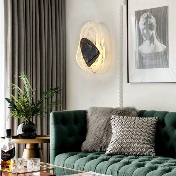 

wall lamp deyidn modern crystal light irregular shape natural style sconce for living room sofa background corridor bedroom