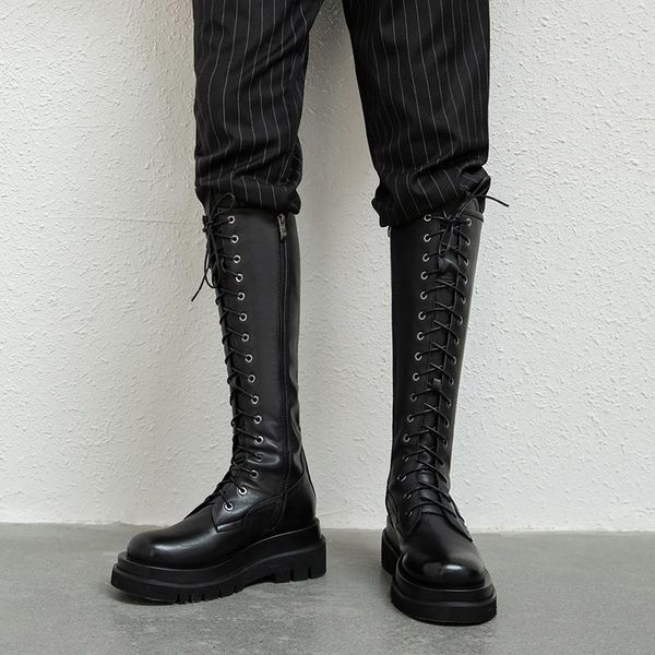 

boots 2021 winter versions, handsome motorcycle boots, high-rise women, Black