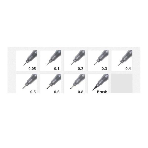 

9pcs/set pigment liner micron ink marker pen for drawing sketch manga micron liner calligraphy brush hook line pens art qyldif