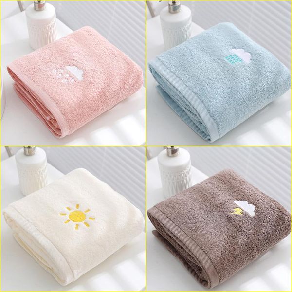 

towel 2pcs/pack 100% cotton bath 70x140cm face soft quick dry embroidery towels