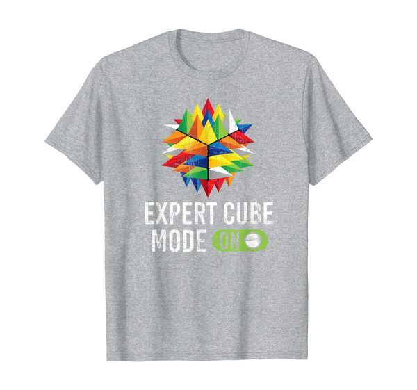 

funny rubik cube gift expert mode on spiked rubic math kids t-shirt, White;black