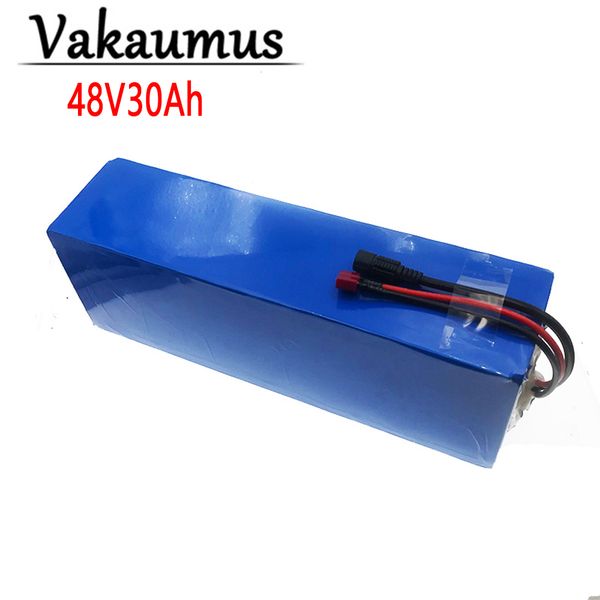 

vakaumus 48v30ah battery pack high power batteries ebike electric bicycle 25a bms with t plug+ 54.6v2a charger