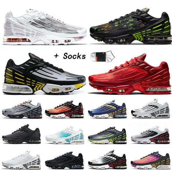 

men womens tn plus 3 running shoes tuned mens sneakers aqua and volt iridescent mesh triple white rainbow crater laser blud void size 40-45