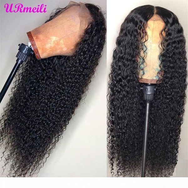 

peruvian remy curly human hair wig glueless lace front human hair wig with baby hair pre plucked 150 density, Black;brown