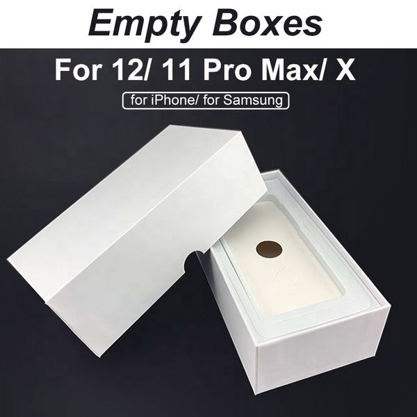 Ящики для мобильных телефонов пустой коробки для iPhone 12 Mini 11 Pro XS MAX X XR 7 8 6 6s Plus Free DHL