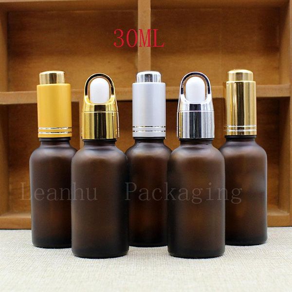 

storage bottles & jars brown frosted essence oil glass dropper bottle,30ml cosmetic bottle with dropper,empty cosmetics packing container