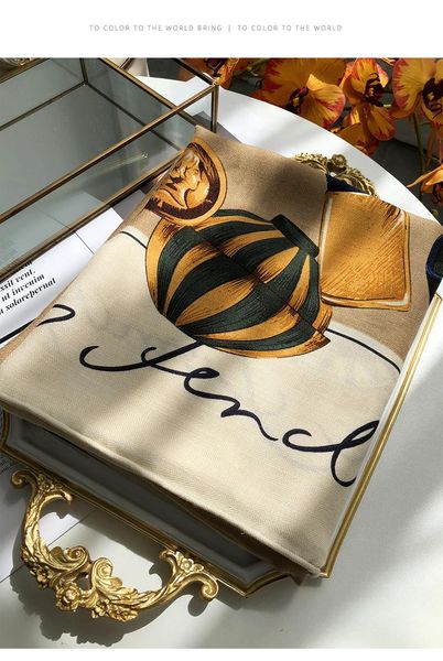 

scarves western style color matching autumn winter silk wool scarf women big square office shawl dual-use 135*135, Blue;gray