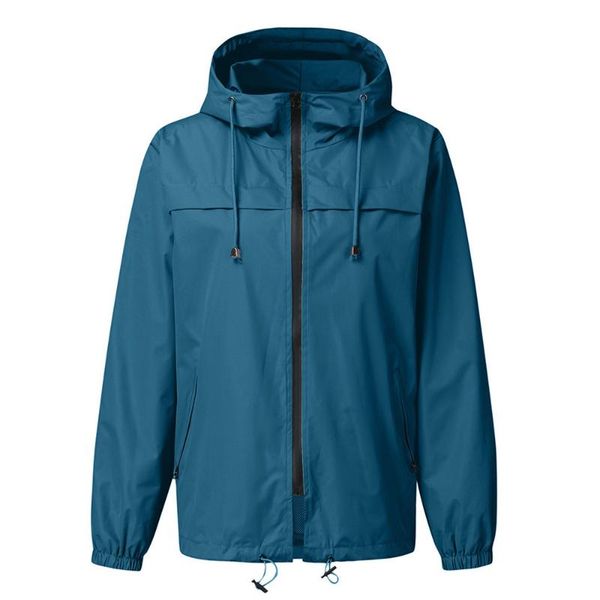 

women's jackets 2021 women waterproof raincoat windbreaker jacket outdoor hooded rain with storage bag fashion for, Black;brown