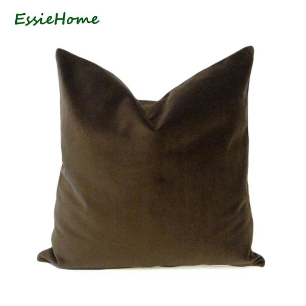 

cushion/decorative pillow essie home luxury cotton matte velvet brown latte coffee cushion cover case lumber