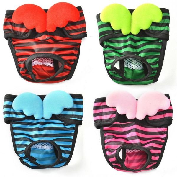 

dog apparel 2021 underwear female physiological pants small wings stripe large size pet menstrual shorts dogs diaper