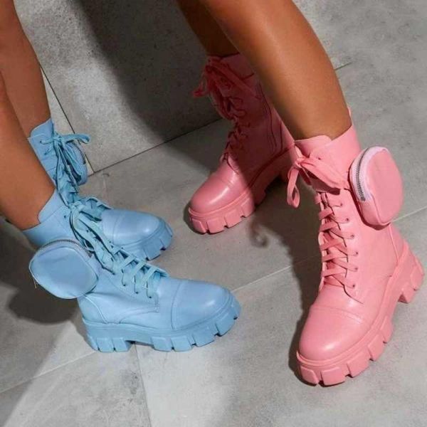 

boots 2021 winter women's autumn mid thick heel, Black