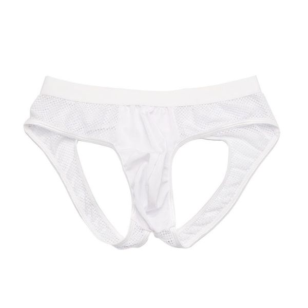 

underpants open bujockstrap mens fishnet panties mesh see through pouch crotchless backless briefs thong underwear, Black;white