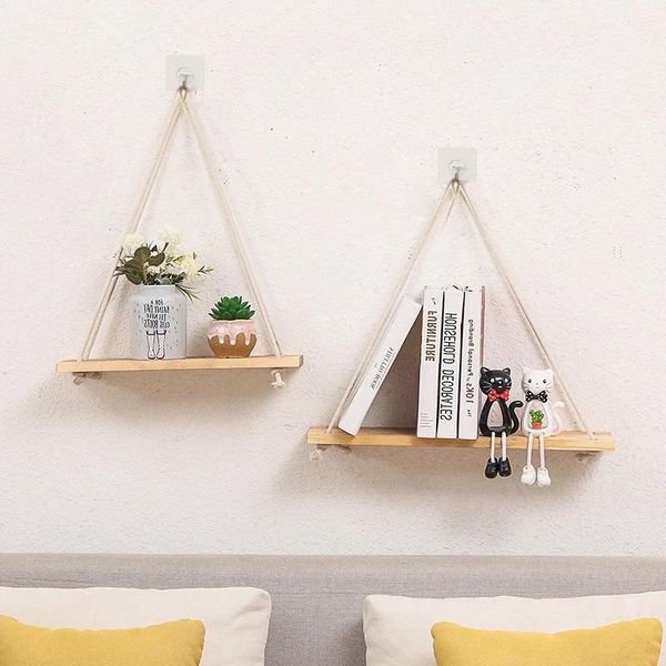 

other home decor wood swing hanging rope wall flowers pot tray mounted floating shelves for knotted garden plant hanger
