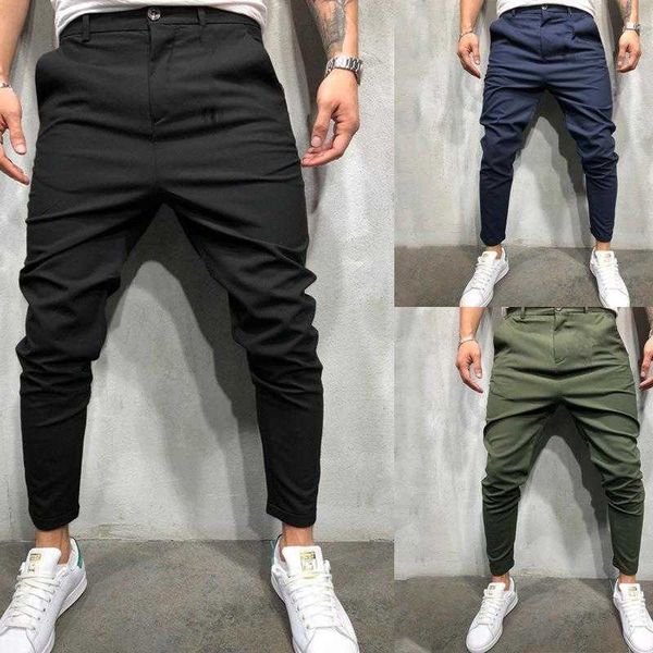 

casual pants trousers men's trousers harlan solid color men's basic, Black