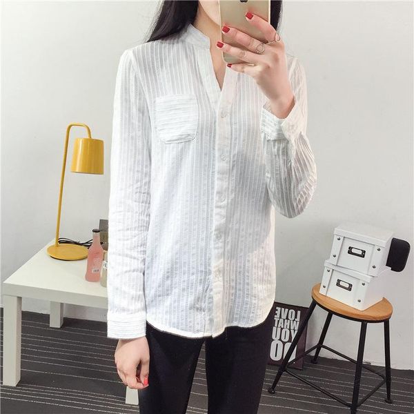 

women's blouses & shirts v-neck long sleeve shirt white blouse