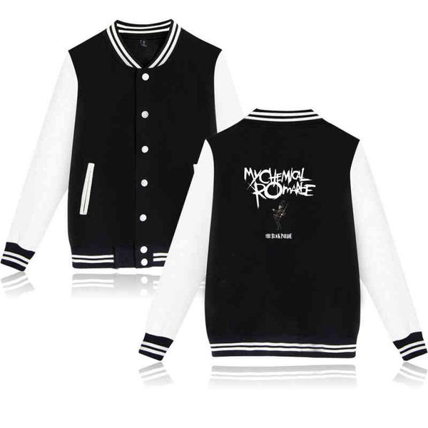 

my chemical roce baseball ets bomber et men women sweatshirt black parade punk emo rock casual hoodi uniform coat