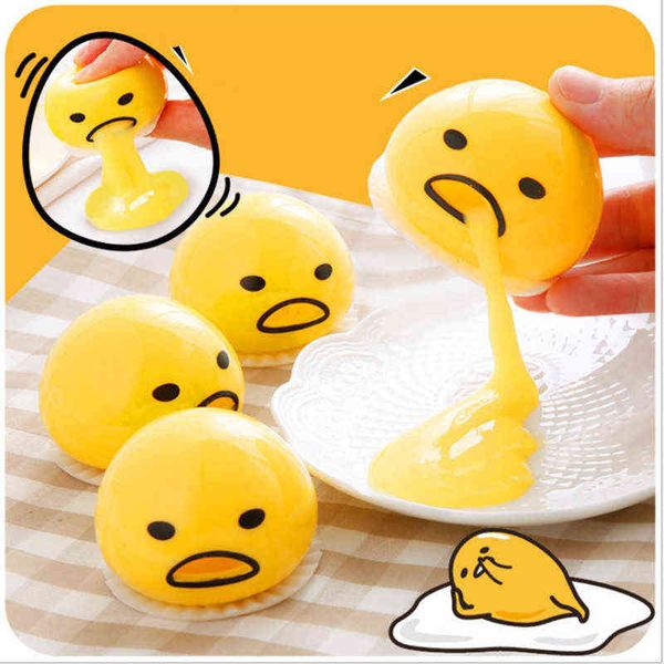 3 ADET Sıcak Satmak Kusma Yumurta Sark Anti Stres Oyuncaklar Tembel Yolu Kardeş Dekompresyon Slime Yaratıcı Prank Hediyeler Çocuklar için Komik Oyuncaklar Y220308