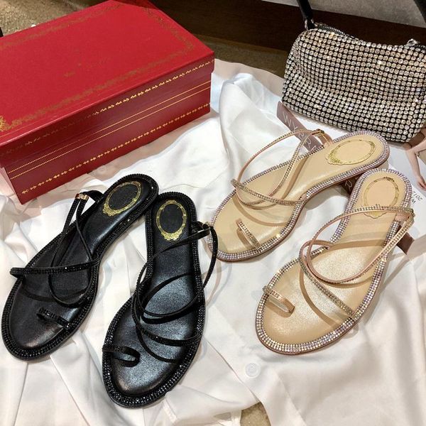 

slippers 2021 women summer luxury rhinestone slids non-slip flip outdoor footwear shoes casual straw beach woman, Black
