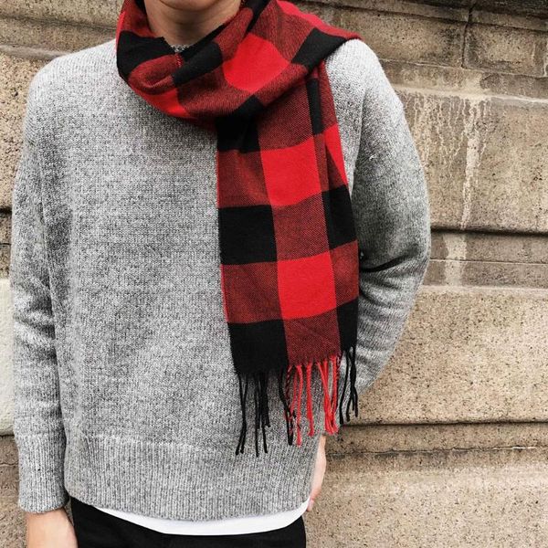 

scarves winter warm 2021 plaid tassel scarf women luxury hijab foulard femme cashmere bufandas hombre shawls mujer, Blue;gray