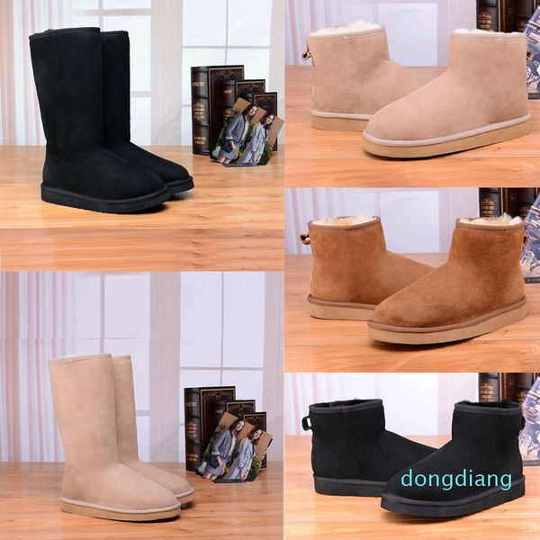 

designer-women boots for girls short mini classic knee tall winter snow boot womens booties ankle bowtie black grey chestnut sport shoes