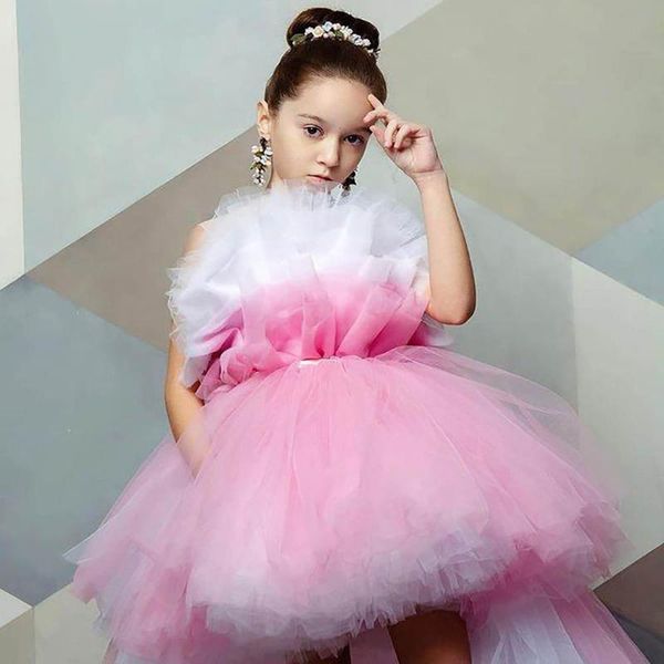 

girl's dresses sleeveless birthday christmas tulle girls pageant flower kids formal wear wedding party events ball gown, Red;yellow