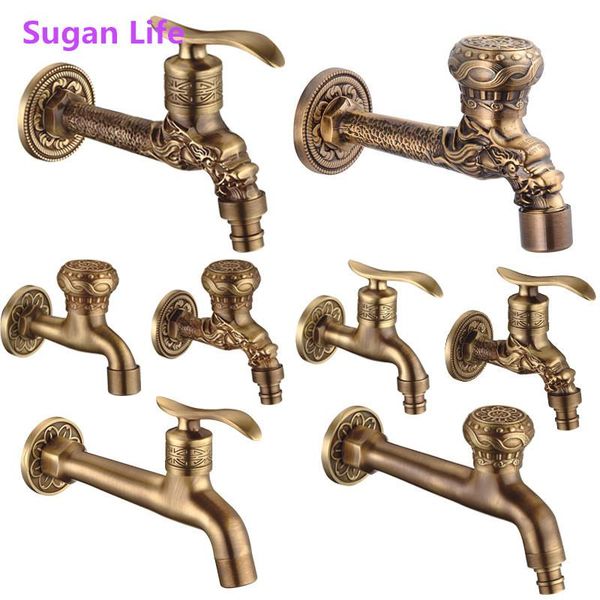 

suganlife carved wall mount bibcock brass retro tap decorative outdoor garden taps washing machine mop luxury antique wc faucet
