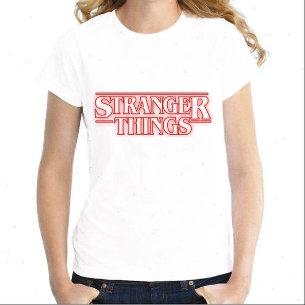 

funny tv series stranger things t shirt novelty white printed t shirt summer hipster cool female tee