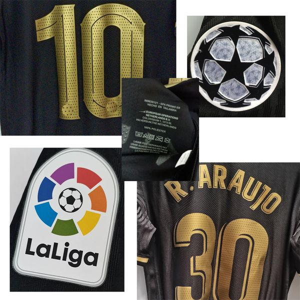 

2021 match worn player issue messi griezmann with wash tag print any name number soccer patch badge