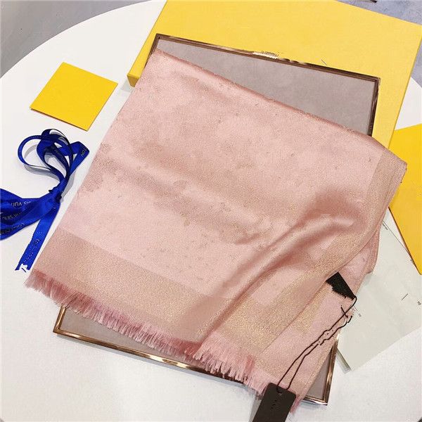 

2021 fashion women four seasons autumn winter thin long silk wool scarf 180*70cm scarf shawl classic gold thread letter scarf, Blue;gray