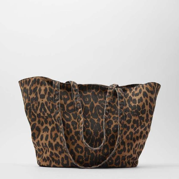 

shoulder bags leather women bag fashion luxury leopard print cowhide woomen handbags tote