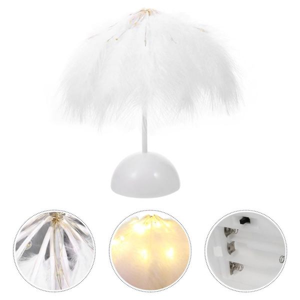 

1pc valentine's day gift room decoration romantic creative led feather lamp