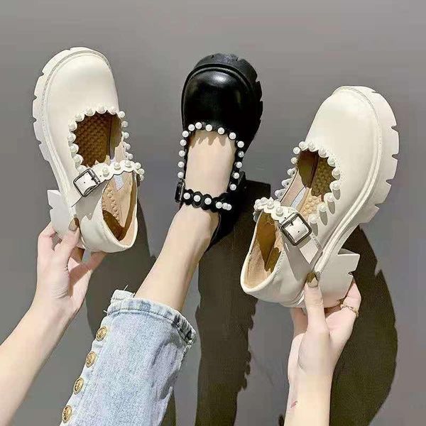 

dress shoes lolita casual women sneakers sweet kawaii pink fashion student white platform cute college loli 2021 high heels pumps, Black