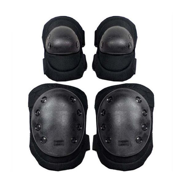 

elbow & knee pads outdoor and protective cycling pad (black), Black;gray